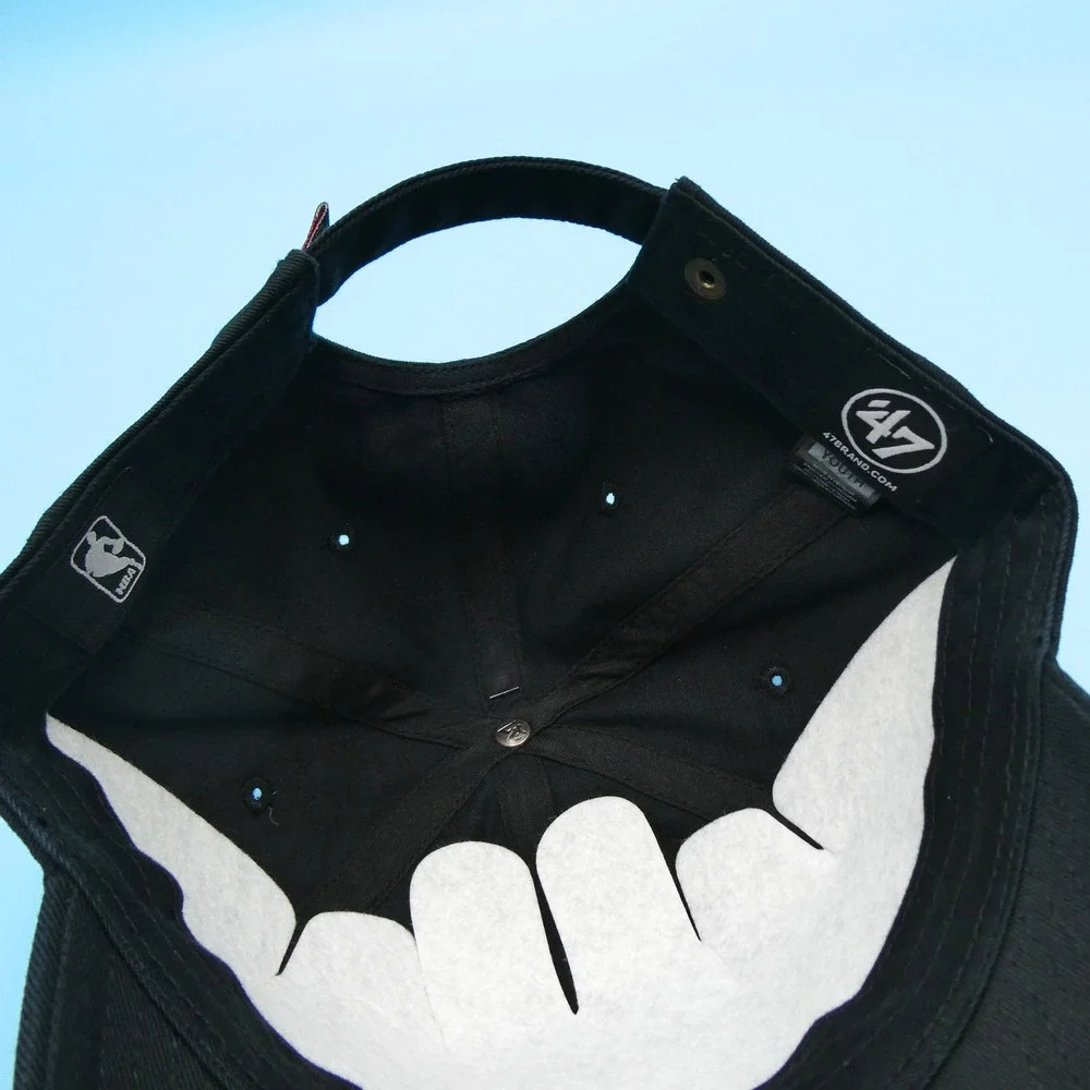 '47‎ Brand Hat Youth Chicago Bulls Black Clean Up Adjustable NBA Baseball Cap